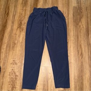 APANA Women Nylon Jogger Pants - Size Small , Blue Drawstring Waist, Pockets